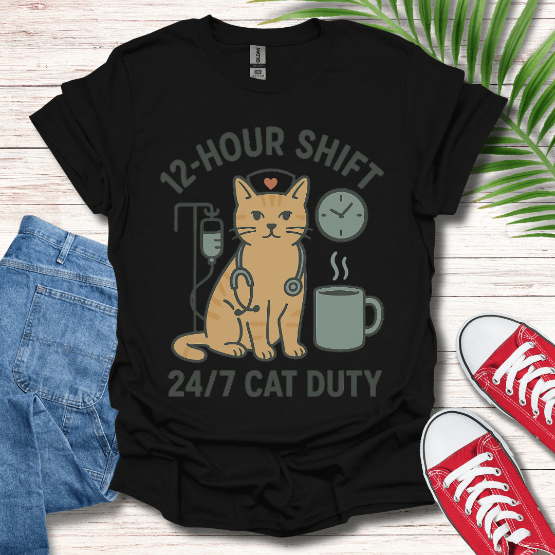 24/7 Cat Duty T-Shirt