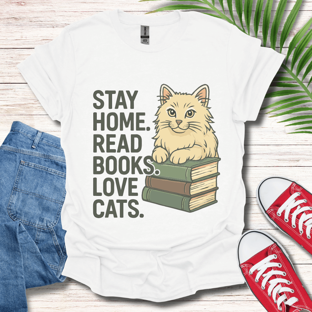 Stay Home Read Books T-Shirt