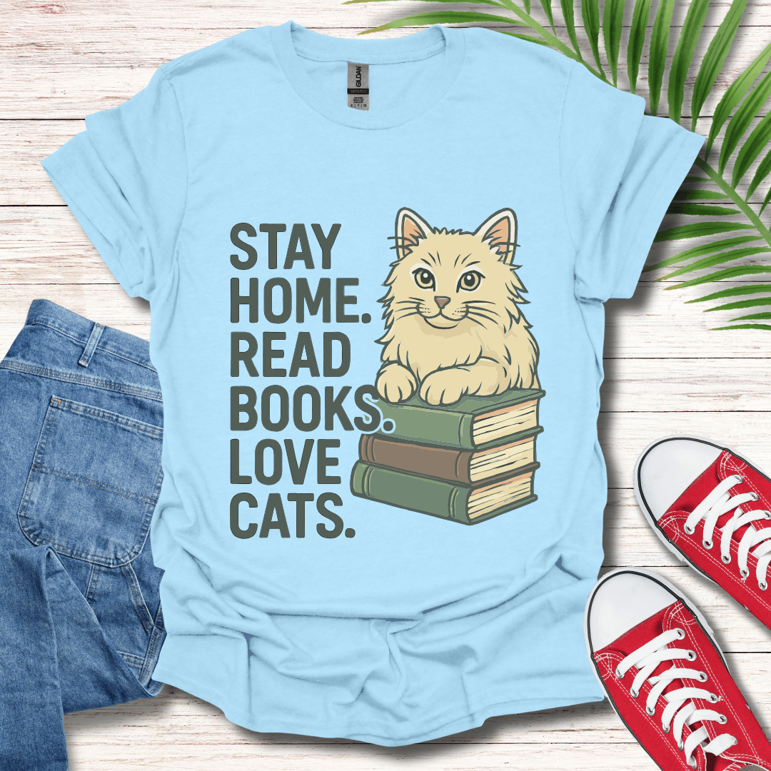 Stay Home Read Books T-Shirt