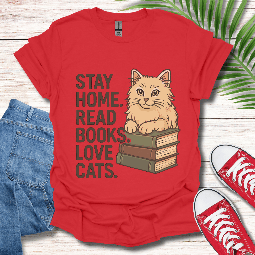Stay Home Read Books T-Shirt