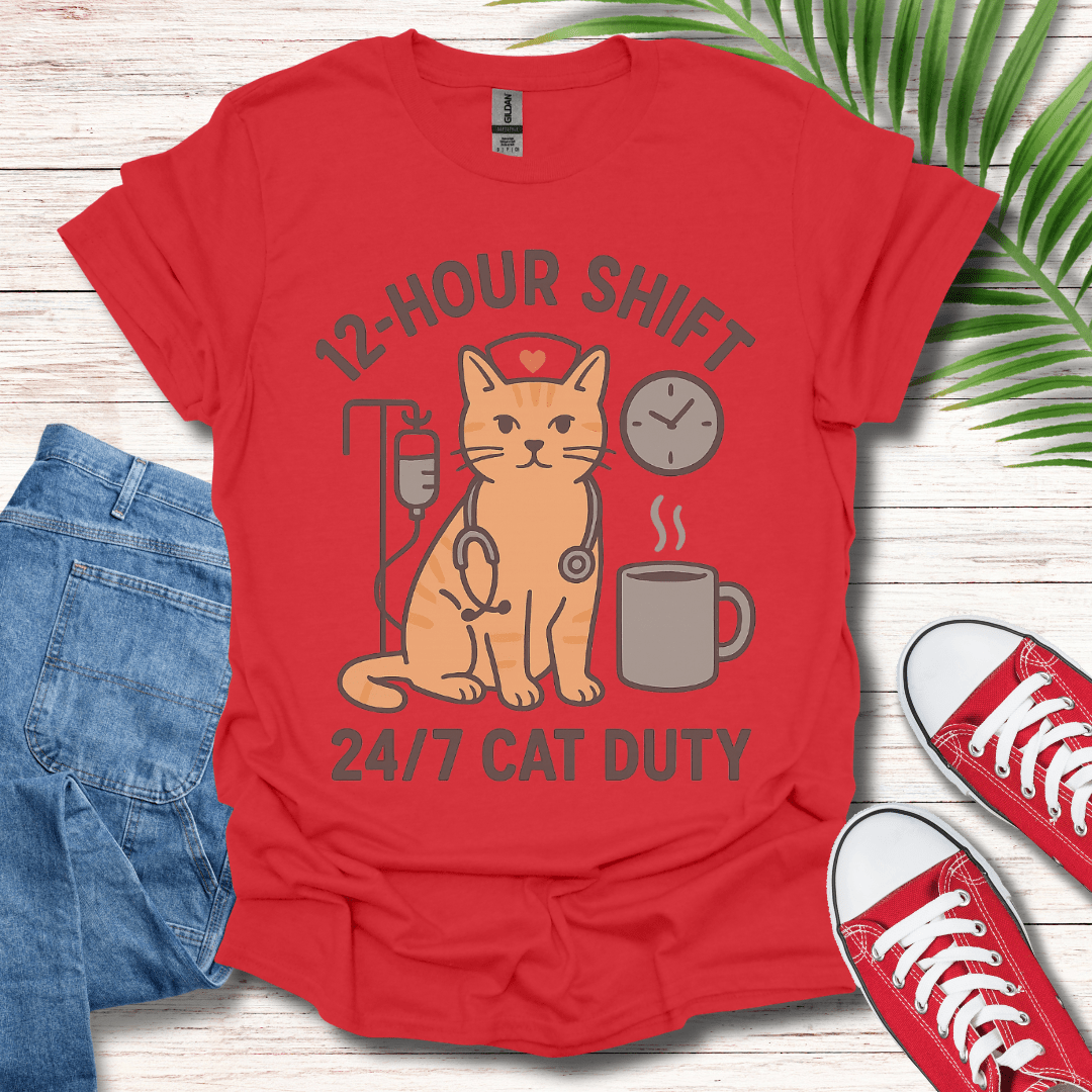 24/7 Cat Duty T-Shirt