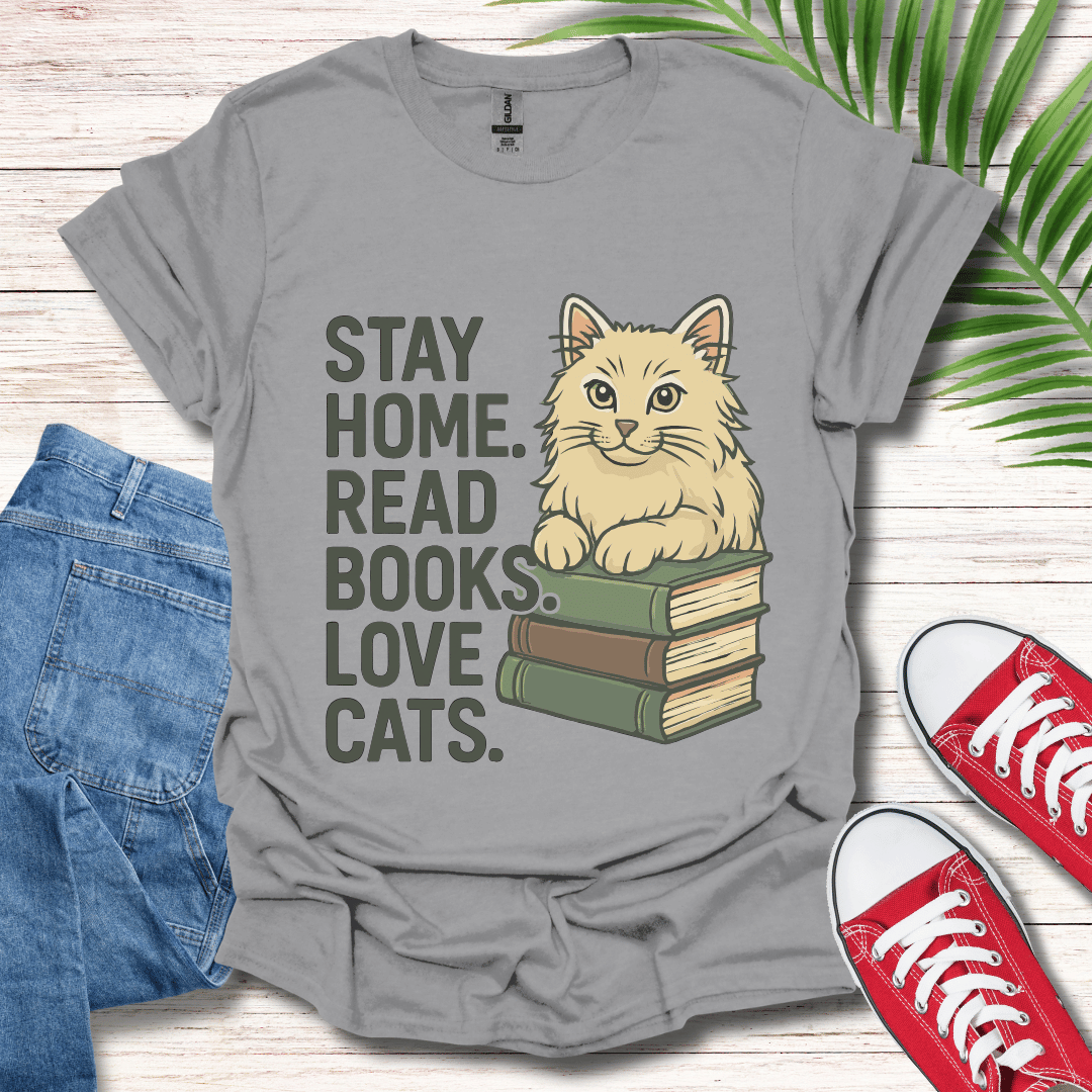Stay Home Read Books T-Shirt