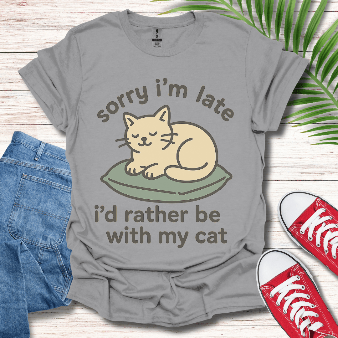 I’d Rather Be With My Cat T-Shirt
