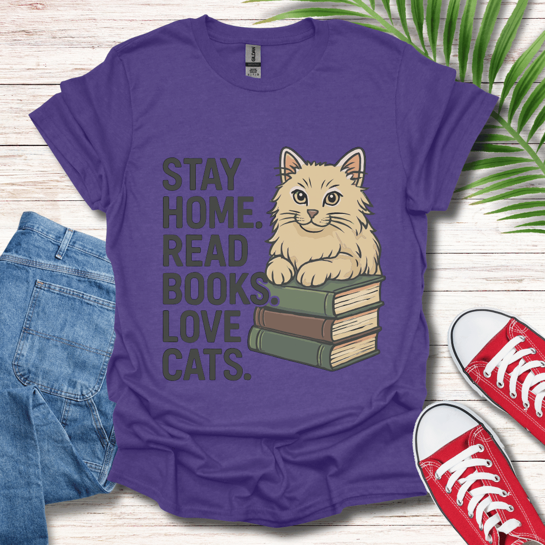 Stay Home Read Books T-Shirt