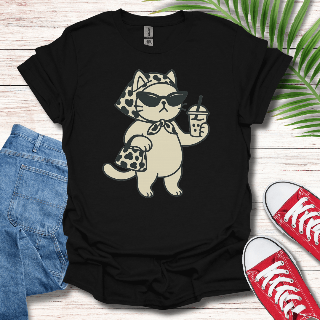 Cool Cat Boba Tea T-Shirt