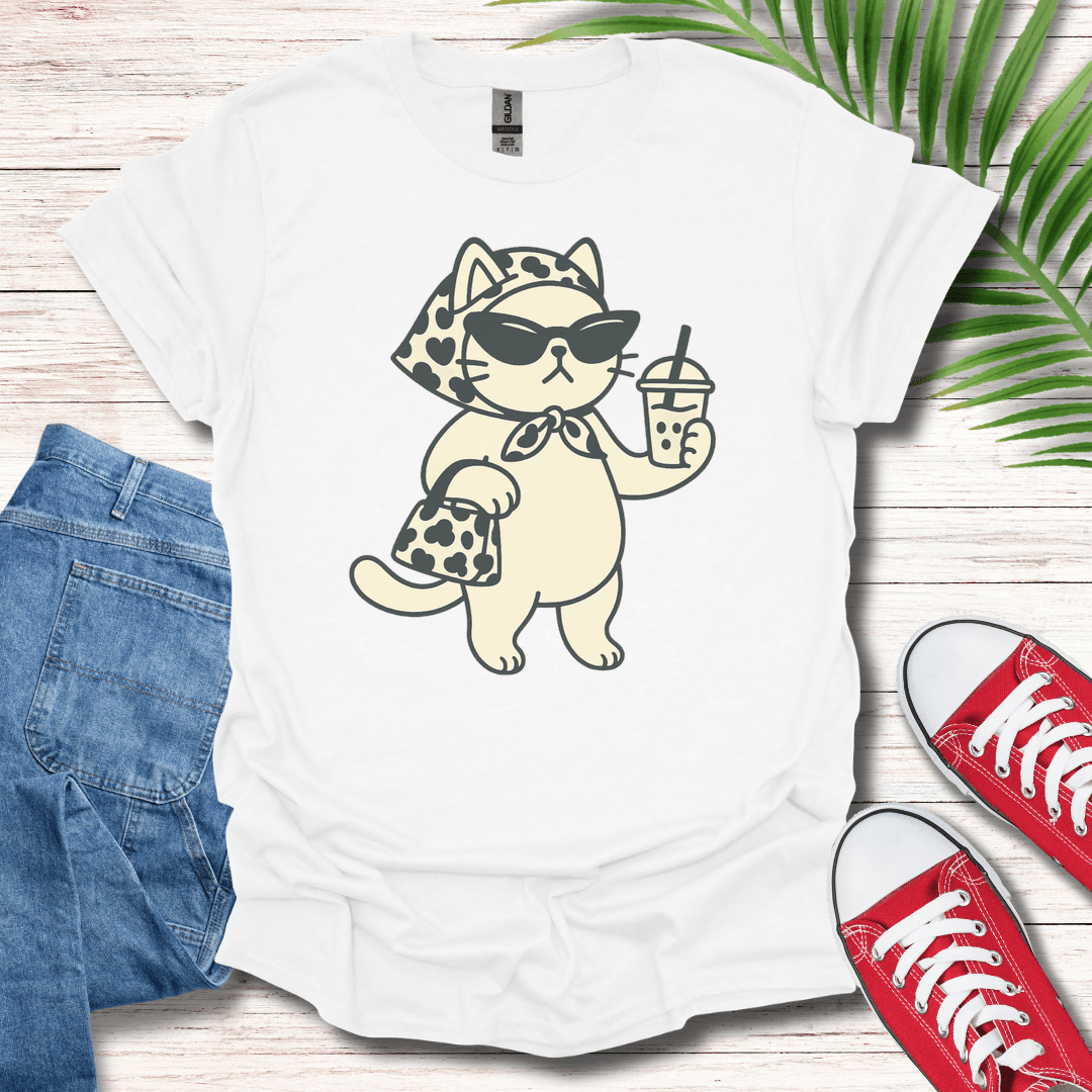 Cool Cat Boba Tea T-Shirt