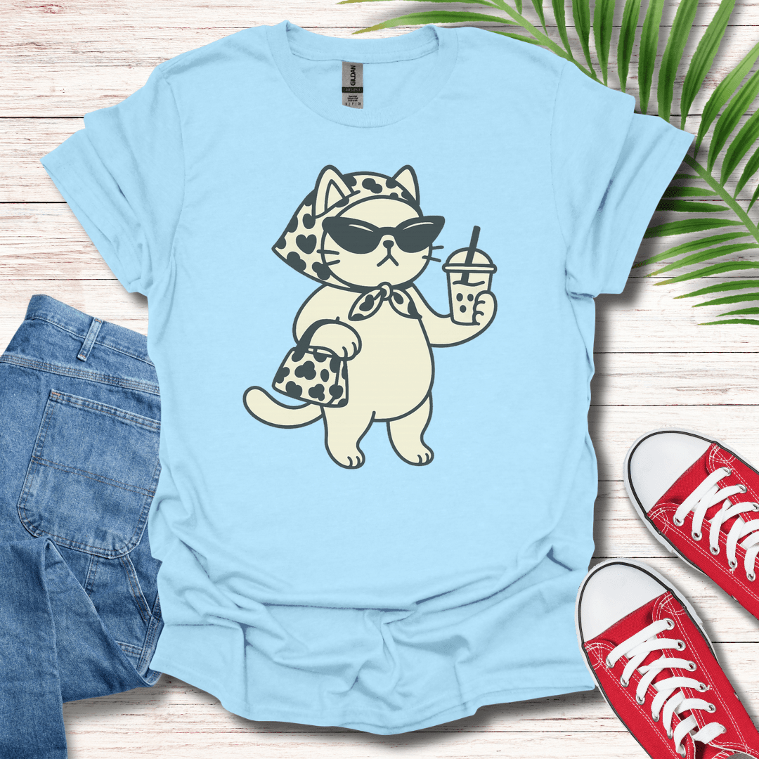 Cool Cat Boba Tea T-Shirt