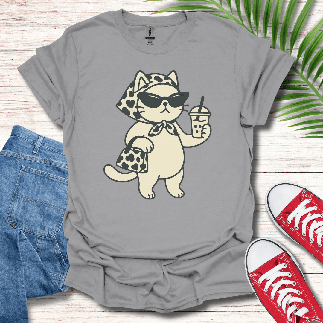 Cool Cat Boba Tea T-Shirt