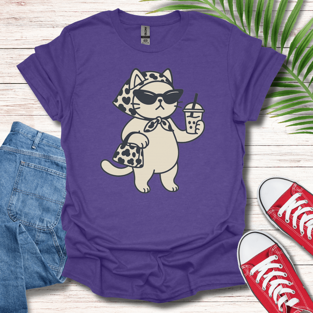Cool Cat Boba Tea T-Shirt