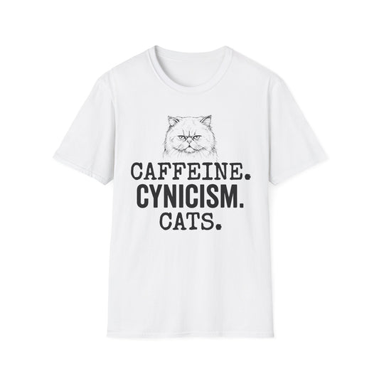 Caffeine cynicism cats T-Shirt