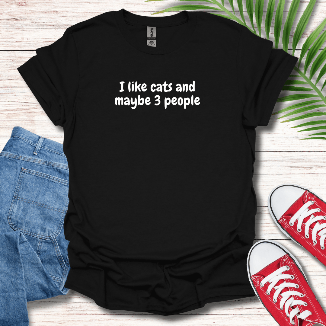 I Like Cats And Maybe 3 People T-Shirt