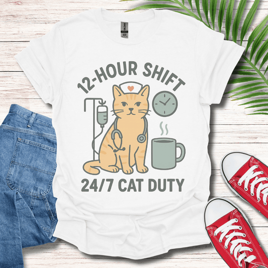 24/7 Cat Duty T-Shirt