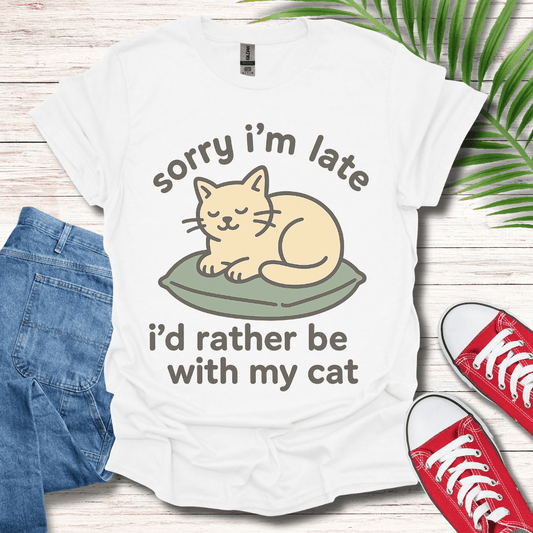 I’d Rather Be With My Cat T-Shirt