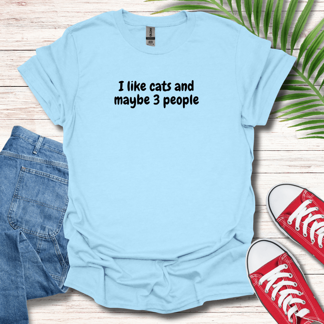 I Like Cats And Maybe 3 People T-Shirt