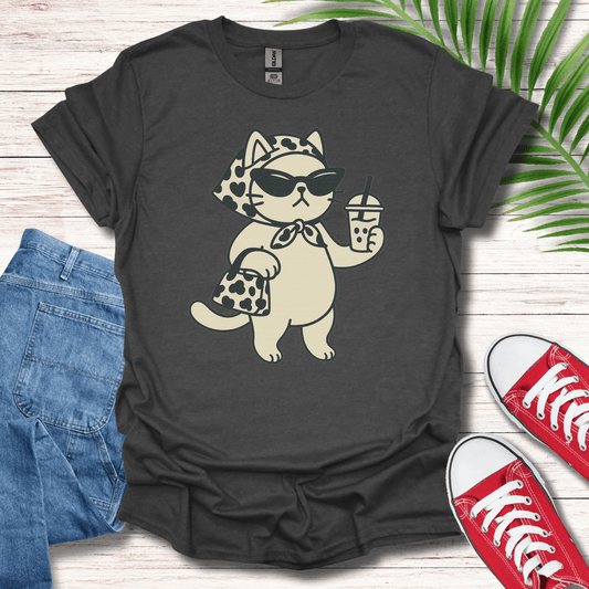 Cool Cat Boba Tea T-Shirt